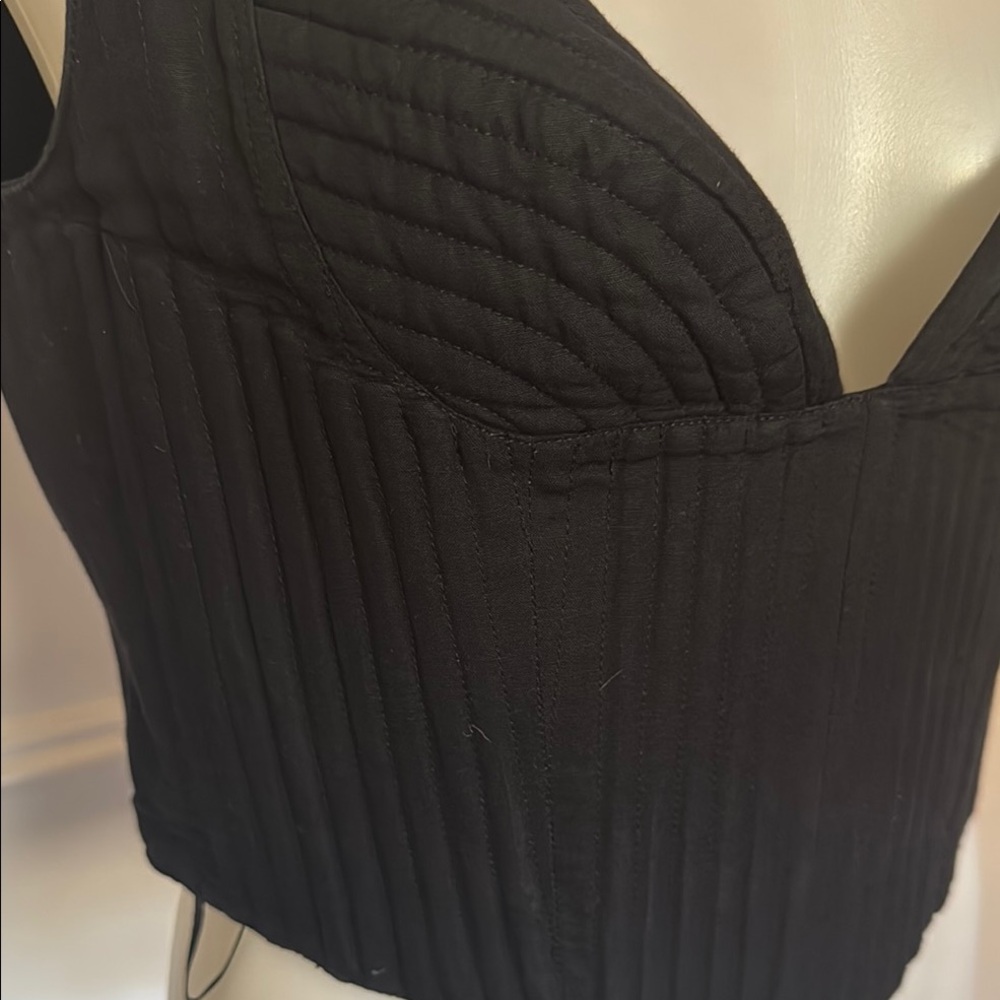 Moschino Black Fitted Bustier Tank Top - Picture 5 of 7
